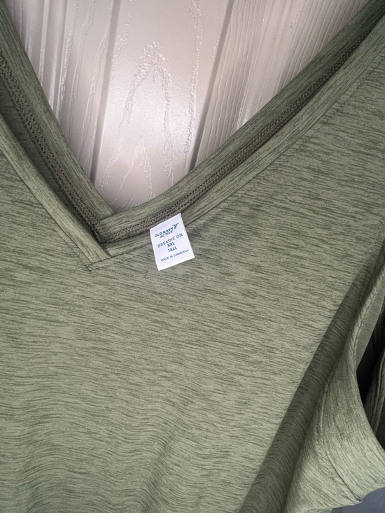 Old Navy XXL Tall Olive Green Sleeveless V-Neck Drawstring Jumpsuit NWOT - Picture 4 of 6